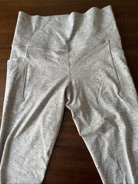 Athleta Salutation Stash Pocket II SoftLuxe Tight in Bluish Heather Gray Size S